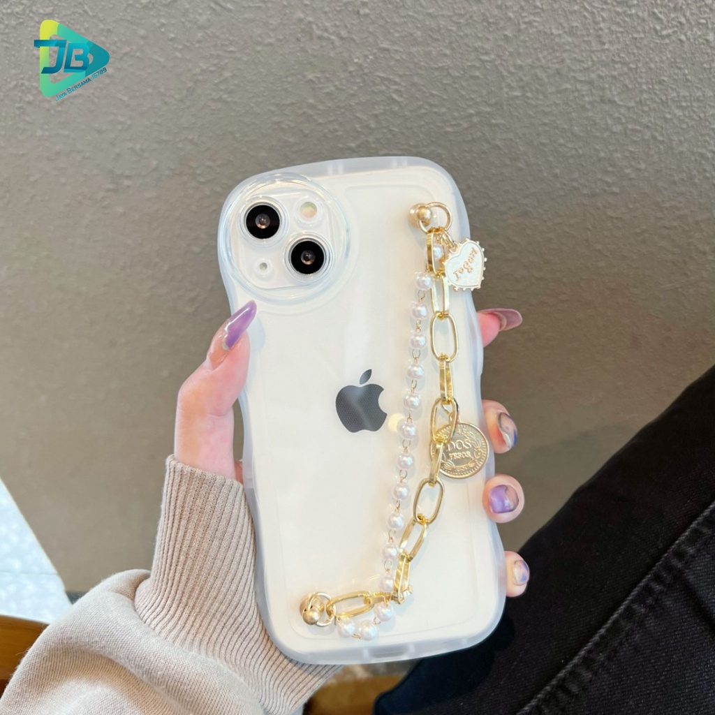 GC016 SOFTCASE WAVY GELOMBANG RANTAI MUTIARA FOR OPPO A54 A55 A57 2022 A77S A71 A74 A95 F19 A83 F1S A59 F5 YOUTH F7 F11 PRO RENO 4 4F 5 5F A94 F19 PRO 6 7 8 7Z A96 5G JB7068