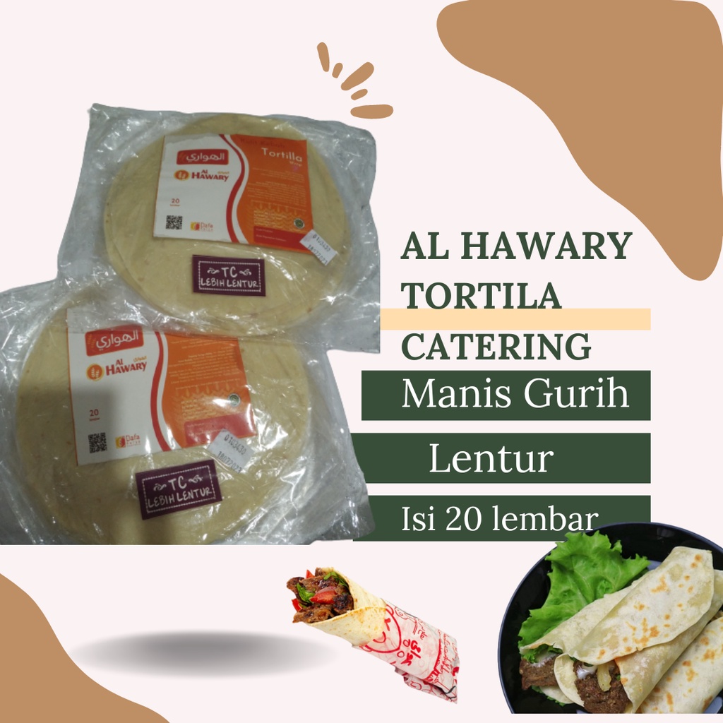 

Tortila Catring -Tortila Al hawary Super Mini LABEL ISI 20-Kulit Kebab Catring D-16 cm