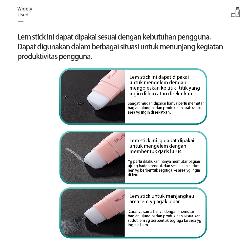 Nusign Glue Stick  Lem Stick Bentuk Segitiga 21g PVP Super Kuat NS142