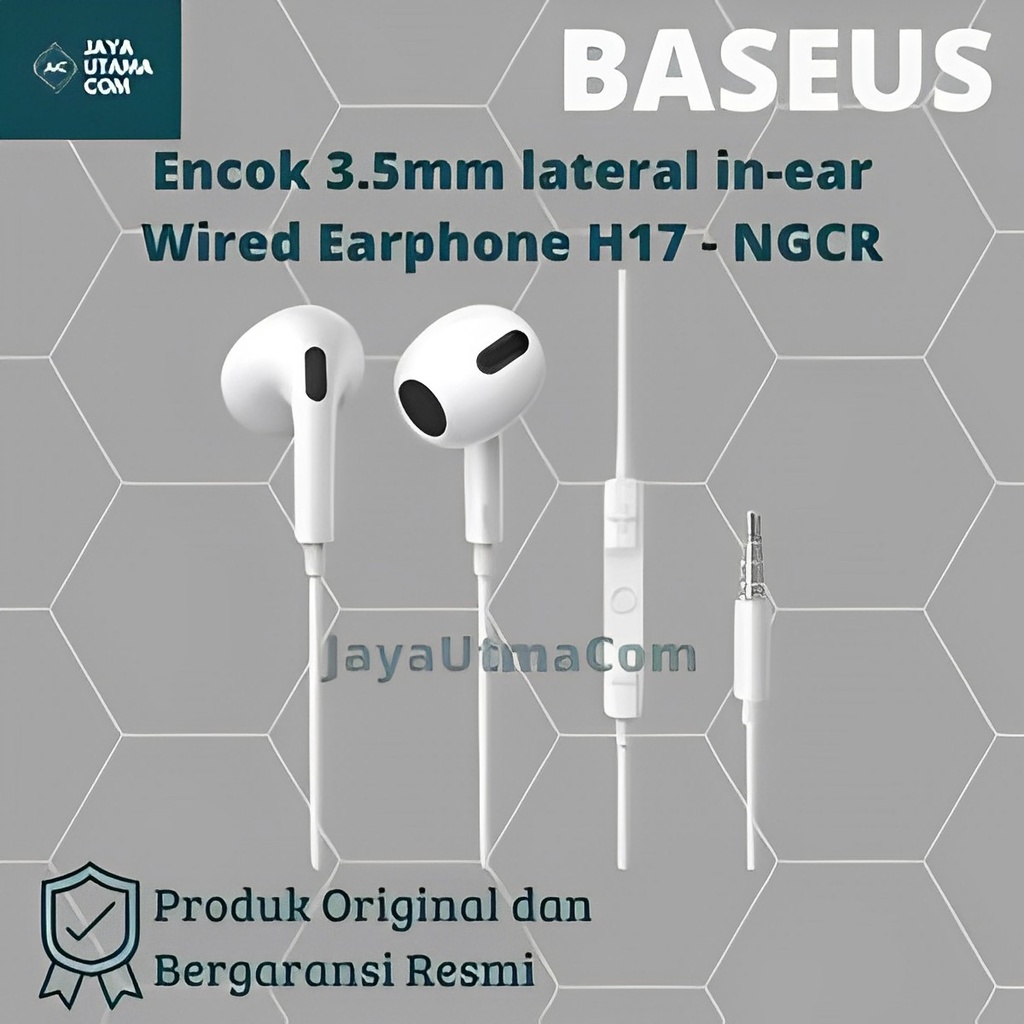 BASEUS Encok 3.5mm lateral in-ear Wired Earphone H17 - NGCR Original