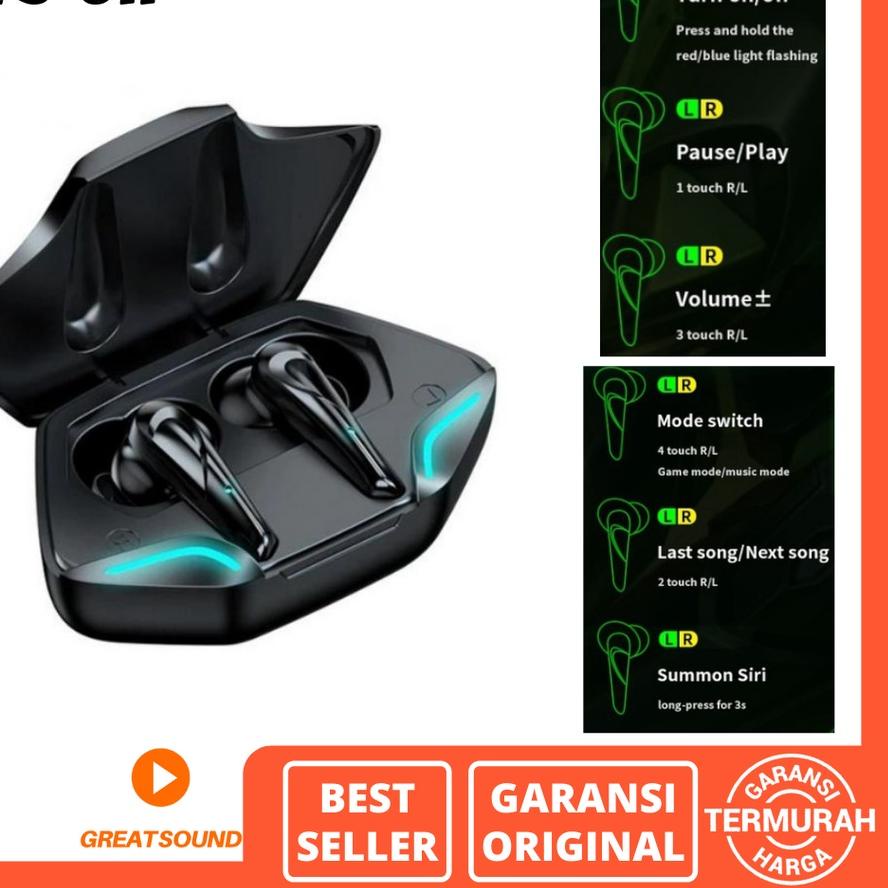 ♥ Headset Gaming Bluetooth G11 TWS Gaming Headset Bluetooth Gaming Earphone TWS Headset Gaming Bluet