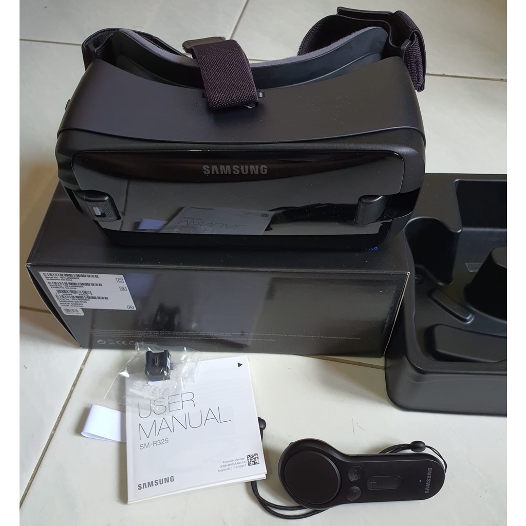 SAMSUNG GEAR VR With Controller By Oculus Original SM-R325 Virtual Reality Warna Orchid Gray