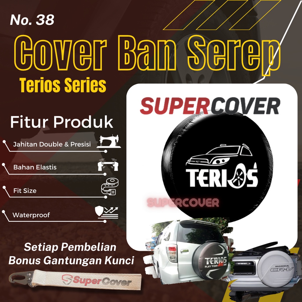 Sarung Ban Serep Daihatsu Terios Cover Ban Serep Kulit Sintetis Daihatsu Terios 38 Penutup Pelindung