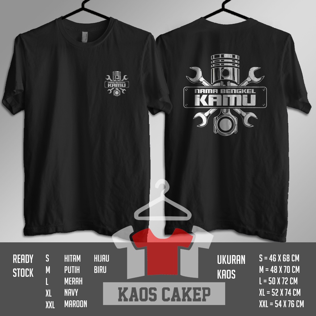 Kaos Mekanik Bengkel Gratis Nama Bengkel Kamu Baju Otomotif