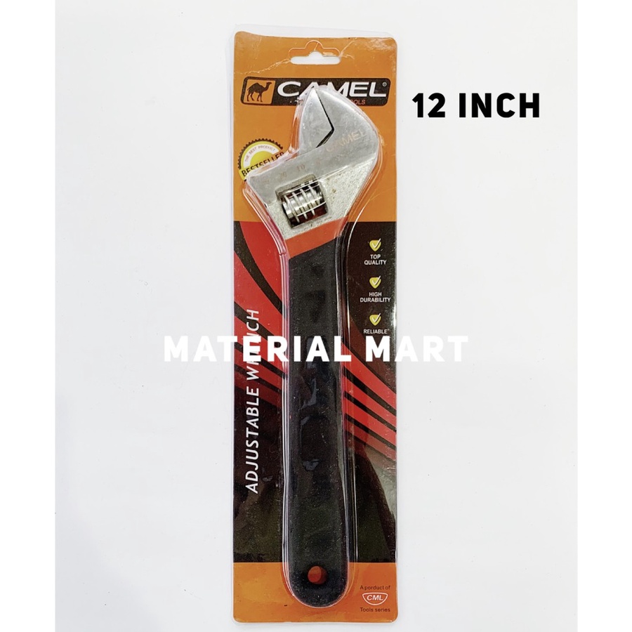 Kunci Inggris 12 Inch | Adjustable Wrench 12&quot; | Bago 300mm | 300 mm | Material Mart