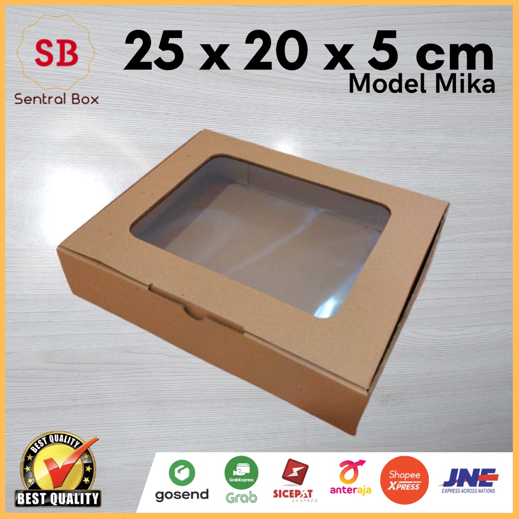 

(Min order 5 pcs) DUS MIKA 25 x 20 x 5 cm....... Die Cut Model Mika ( pembelian di atas 10 pcs harganya lebih Murah )