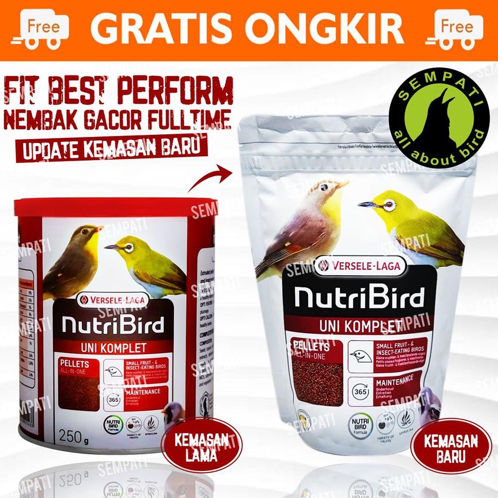 【Penjualan Terbaik】✅COD NUTRIBIRD UNI KOMPLET 250GR PAKAN BURUNG PLECI ORIENTAL WHITE EYE UNI COMPLE