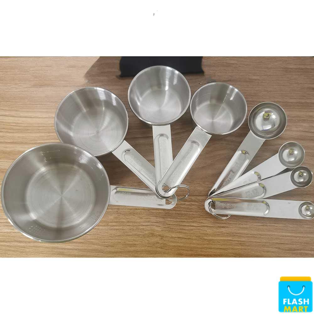 Flashmart Sendok Takar Ukur Stainless Steel Measuring Spoon 8 PCS - 16780