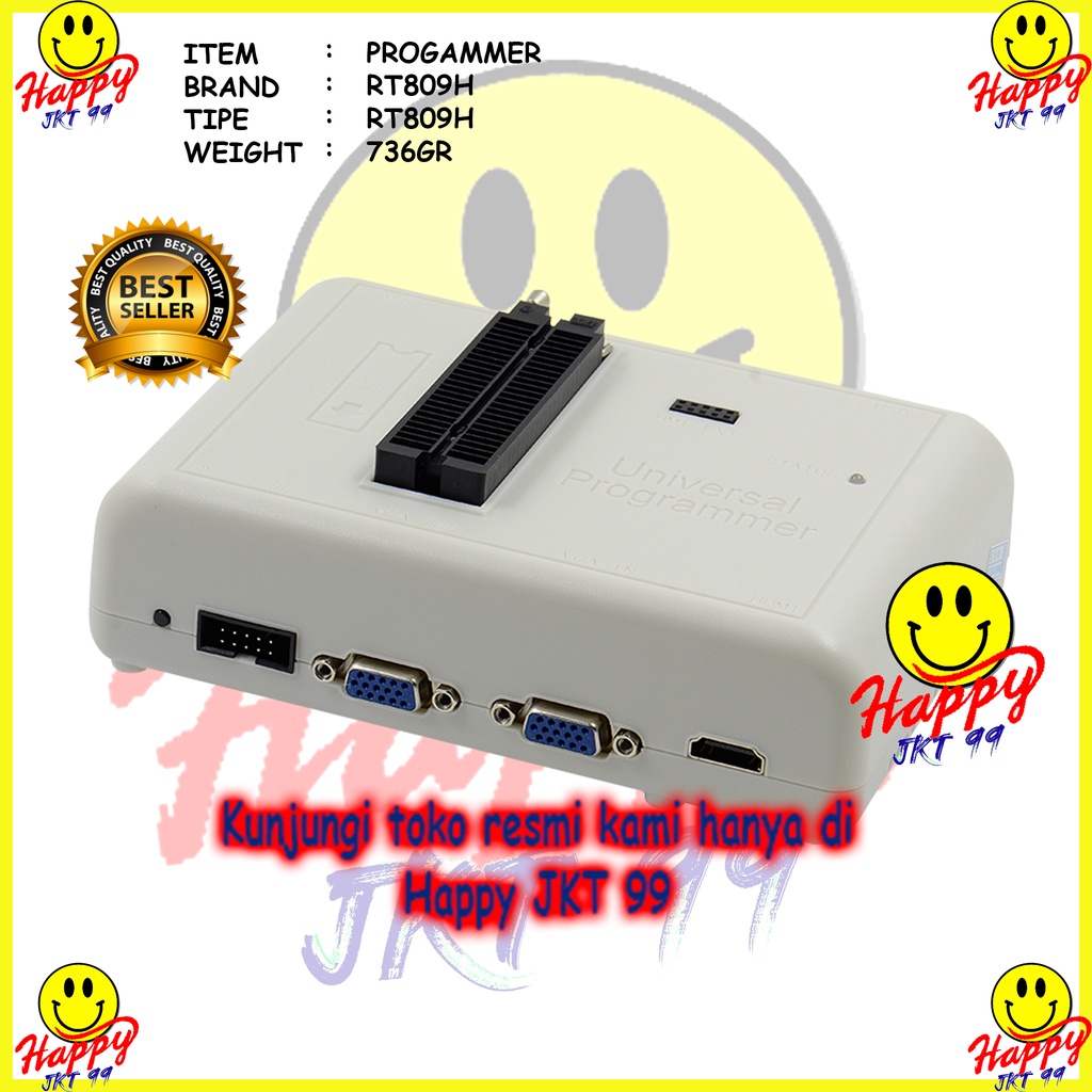 [ HAPPY JKT 99 ] ORIGINAL !!! RT809H RT809 RT 809 H 809H PROGRAMMER ALAT FLASH BIOS UNIVERSAL