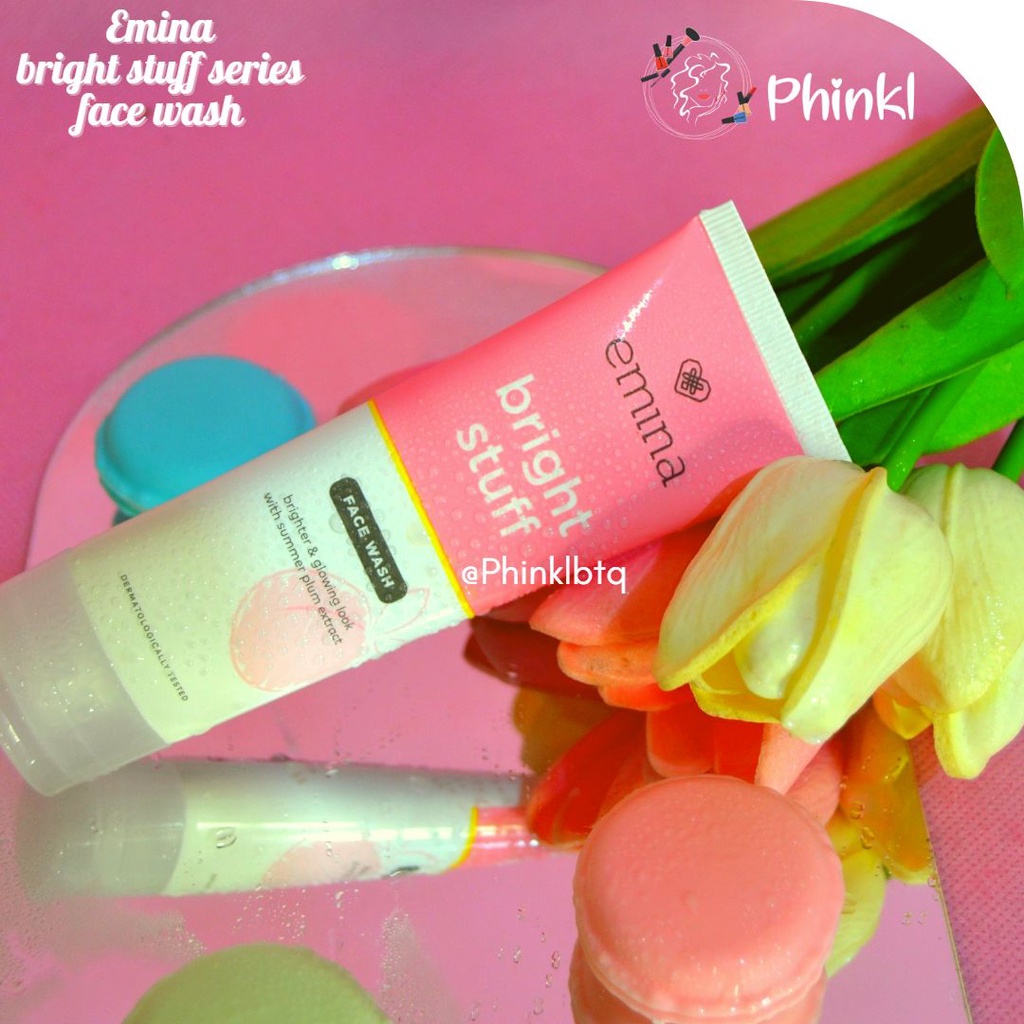 `ღ´ PHINKL `ღ´ ╰☆☆ 𝔢мιℕά ☆☆╮ Emina Bright Stuff Face Wash sabun cuci pemutih BESAR 100ml mencerahkan kulit