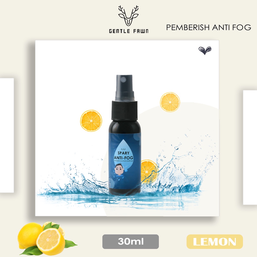 Pembersih Spray Anti Fog/Anti Embun/Anti Uap Multifungsi Lensa Kacamata/Camera/Layar HP/Layar Komputer-Lemon