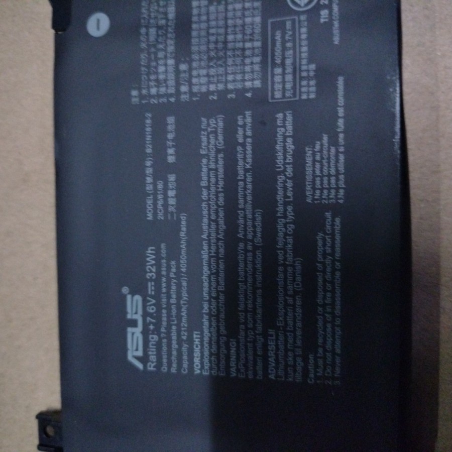 Baterai Asus VivoBook A412 A412D C21N1818 B21N1818-2 2ICP6/60/80 A412F