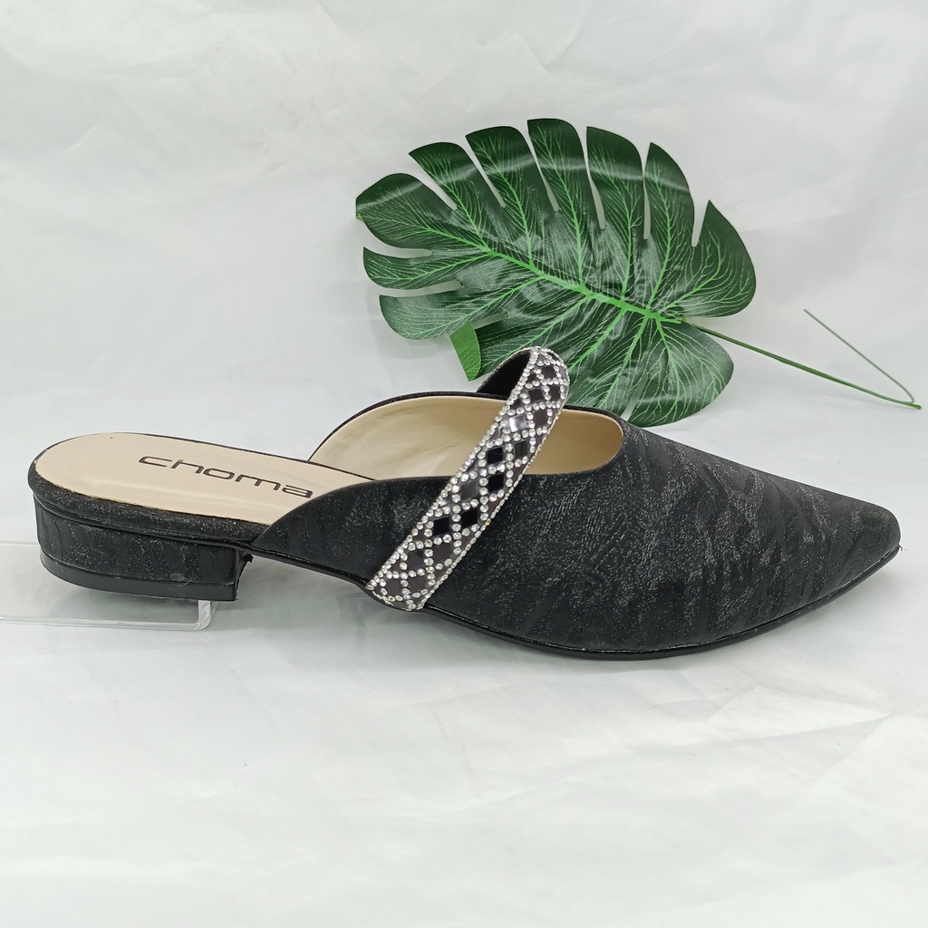 CHOMA - Sandal Flat/Sandal Wanita Teplek/sendal slop tali/sendal flat payet/sendal wadinta/sendal weeding