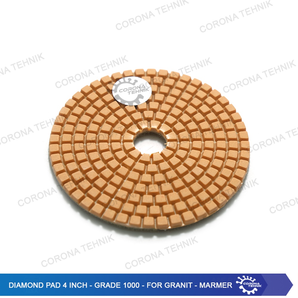 Grade 1000 - For Granit - Marmer - Diamond Pad 4 Inch