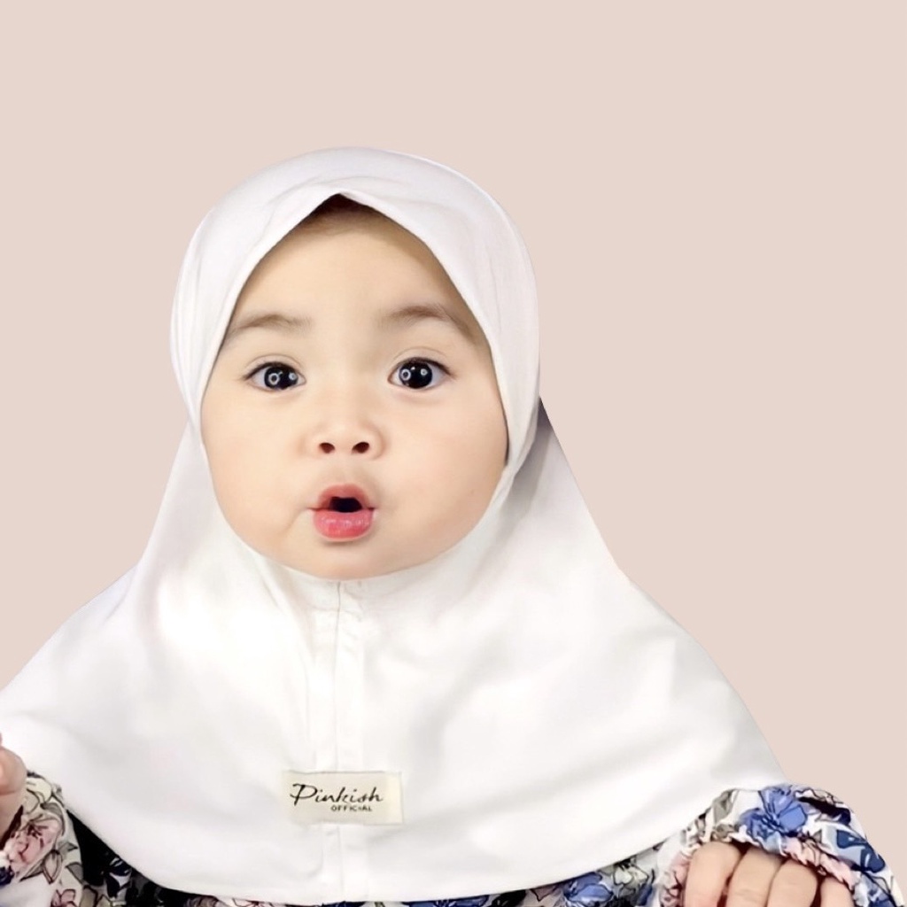 Pinkish Quin Instan Bergo - Hijab bergo anak 0-5 tahun