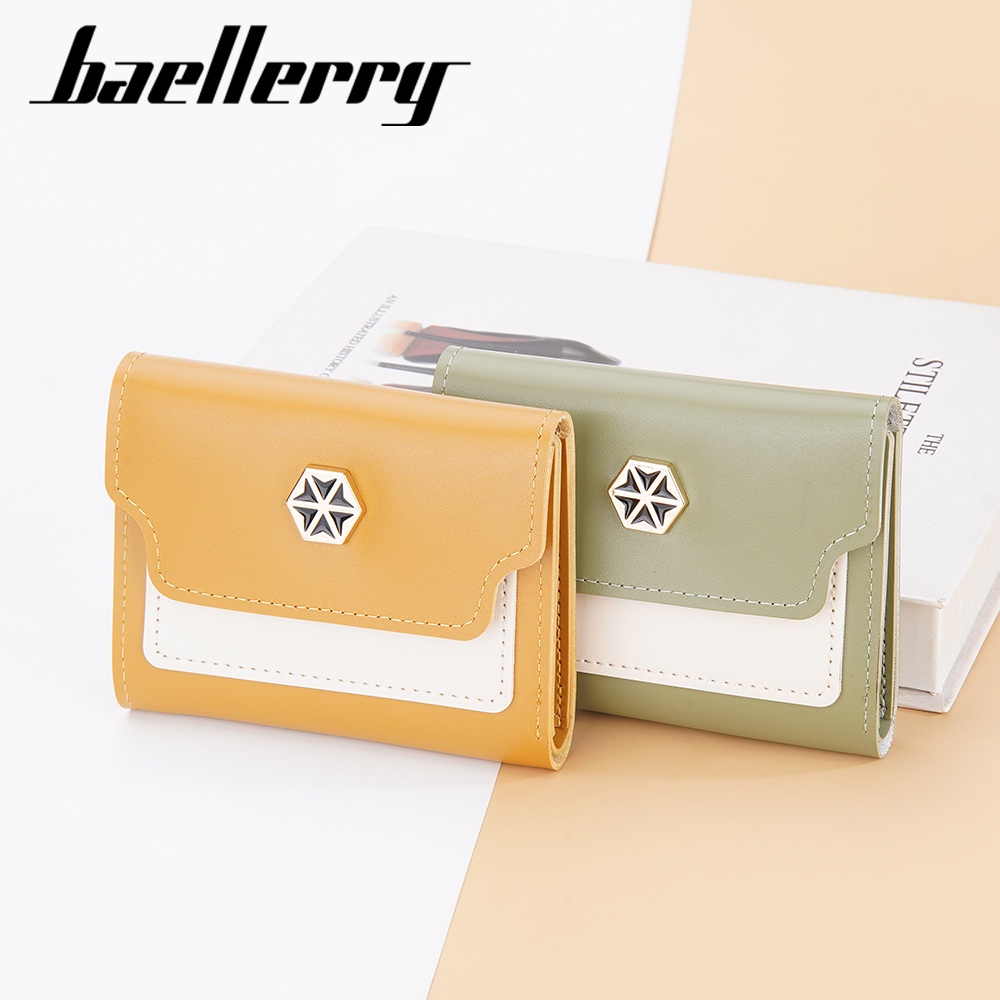 BAELLERRY N2378 Dompet Wanita Kecil Trifold Bahan Kulit PU Leather Premium WATCHKITE WKOS