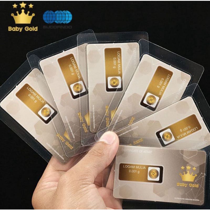 Baby Gold 0.001 Gram Logam Mulia 24 Karat ( BISA SPAYLATER )