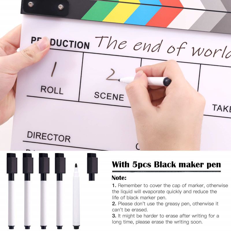 Clapper Board Cinema Movie Clapperboard Colorful Claper Board Profesional Claperboard Papan Cut Action Film