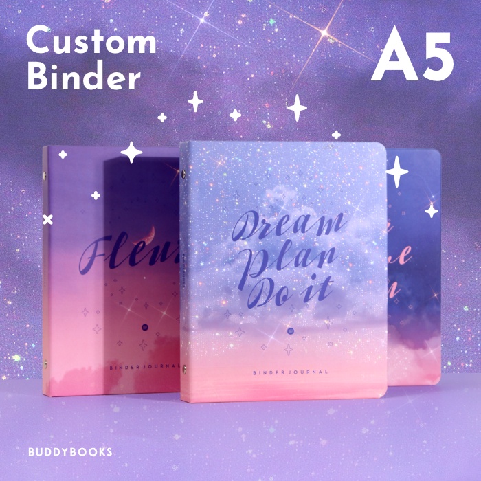 

Binder A5 20 ring 6 ring Custom Binder Buddybooks series 3
