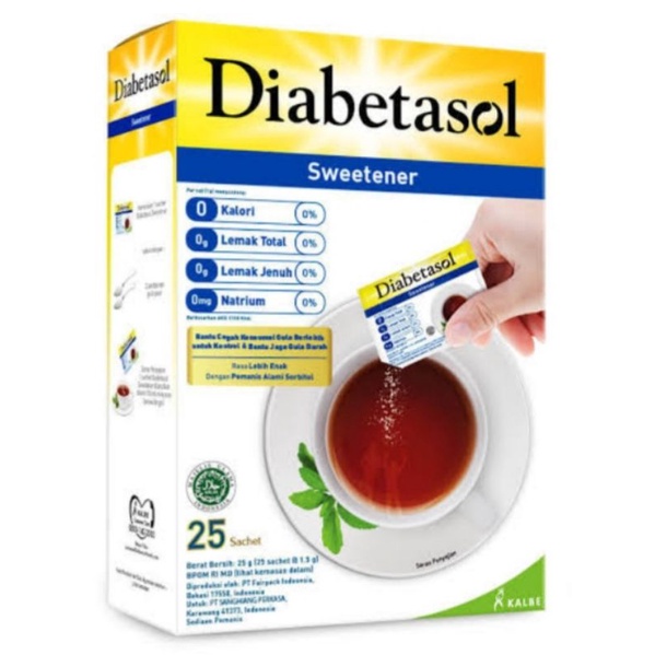 

DIABETASOL SWEETENER 25 SACHET GULA PEMANIS TANPA KALORI