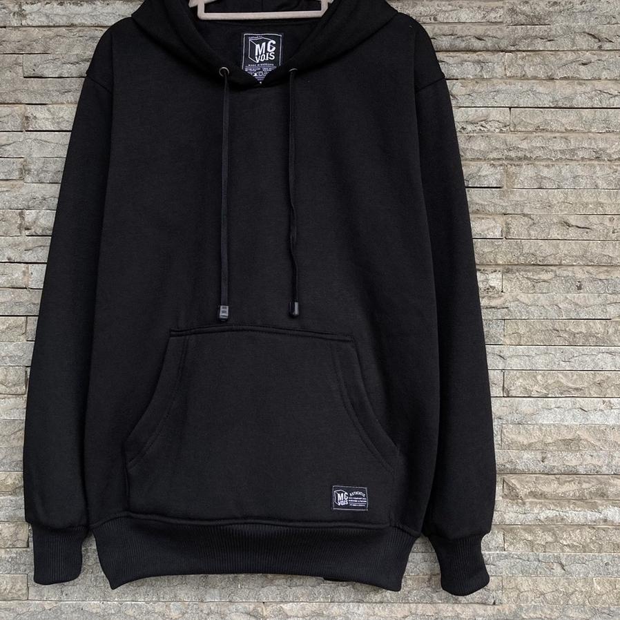 ➩ Mcvois Hoodie Polos Hitam Premium Distro ◌