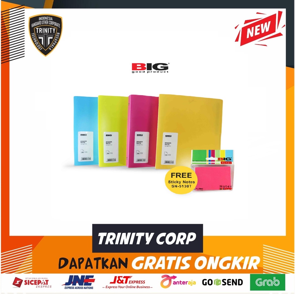 

Binder Note B5 BIG Ring Pastel Polos BN-102 PER PCS