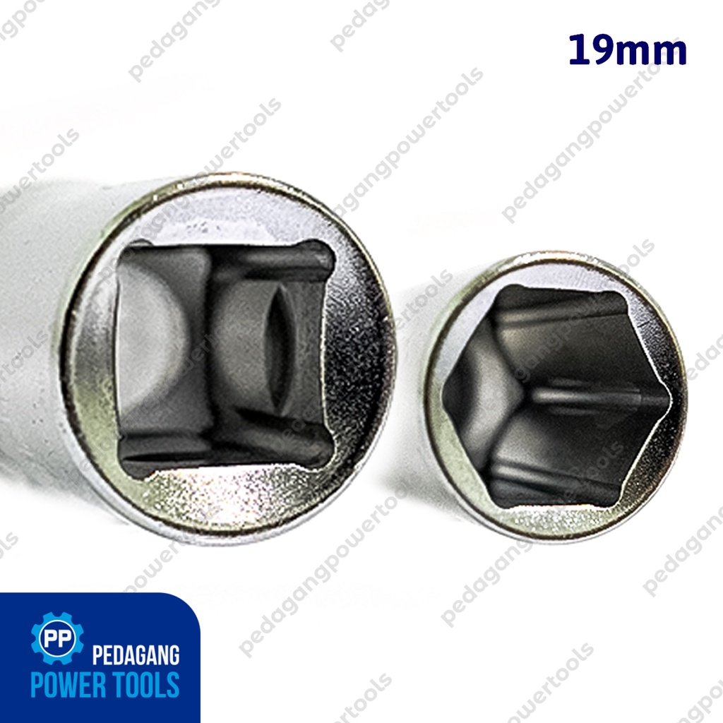 LIPPRO MATA SOK PANJANG 1/2&quot; INCH 19 MM 6PT ANAK SOCK DEEP WALL SOCKET