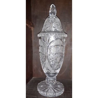 Toples kristal bohemia bermotif berukir