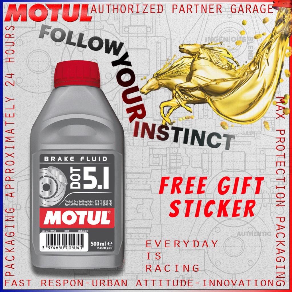 MOTUL BRAKE FLUID RACING DOT 3&amp;4 DOT 5.1 DOT 4  500 ml MINYAK REM RACING OLI MOTOR IMPORT ORIGINAL