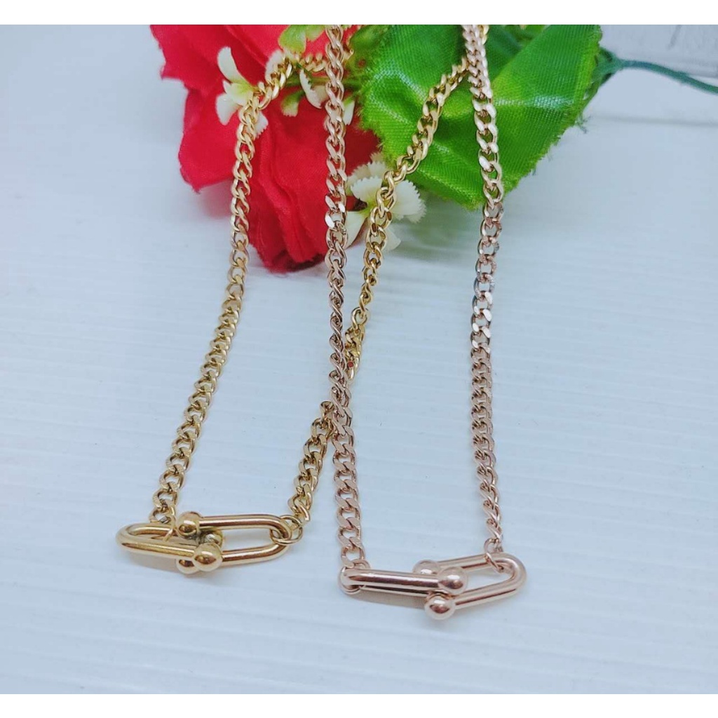 Kalung Titanium Rantai Polos Perhiasan Fashion 3104