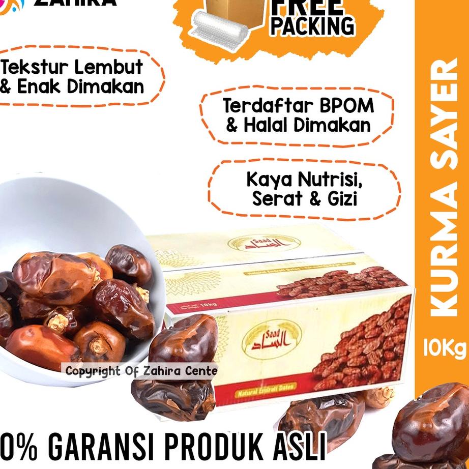 

➷ KURMA SAYER DUS 10Kg Terdaftar Halal Untuk Takjil Buka Puasa MP Eksklusif Emirate ✯