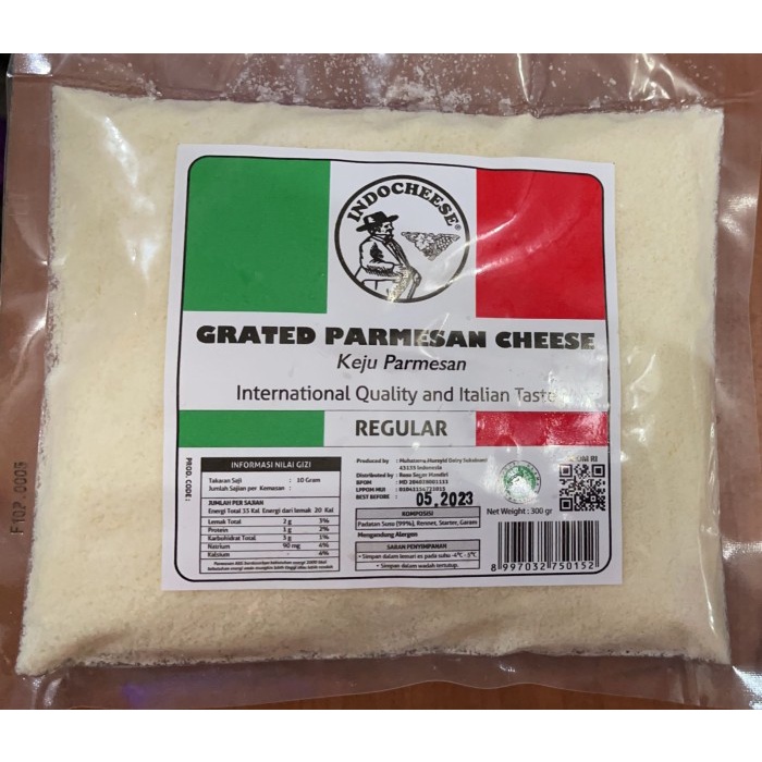 

Best SELLER Indocheese Premium Grated Parmesan Cheese 300gr - Indo Cheese Parmesan