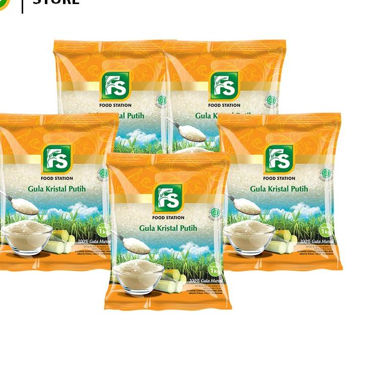 

☼ Food Station -FS Gula Pasir Premium 5 Pcs @1 Kg ✱
