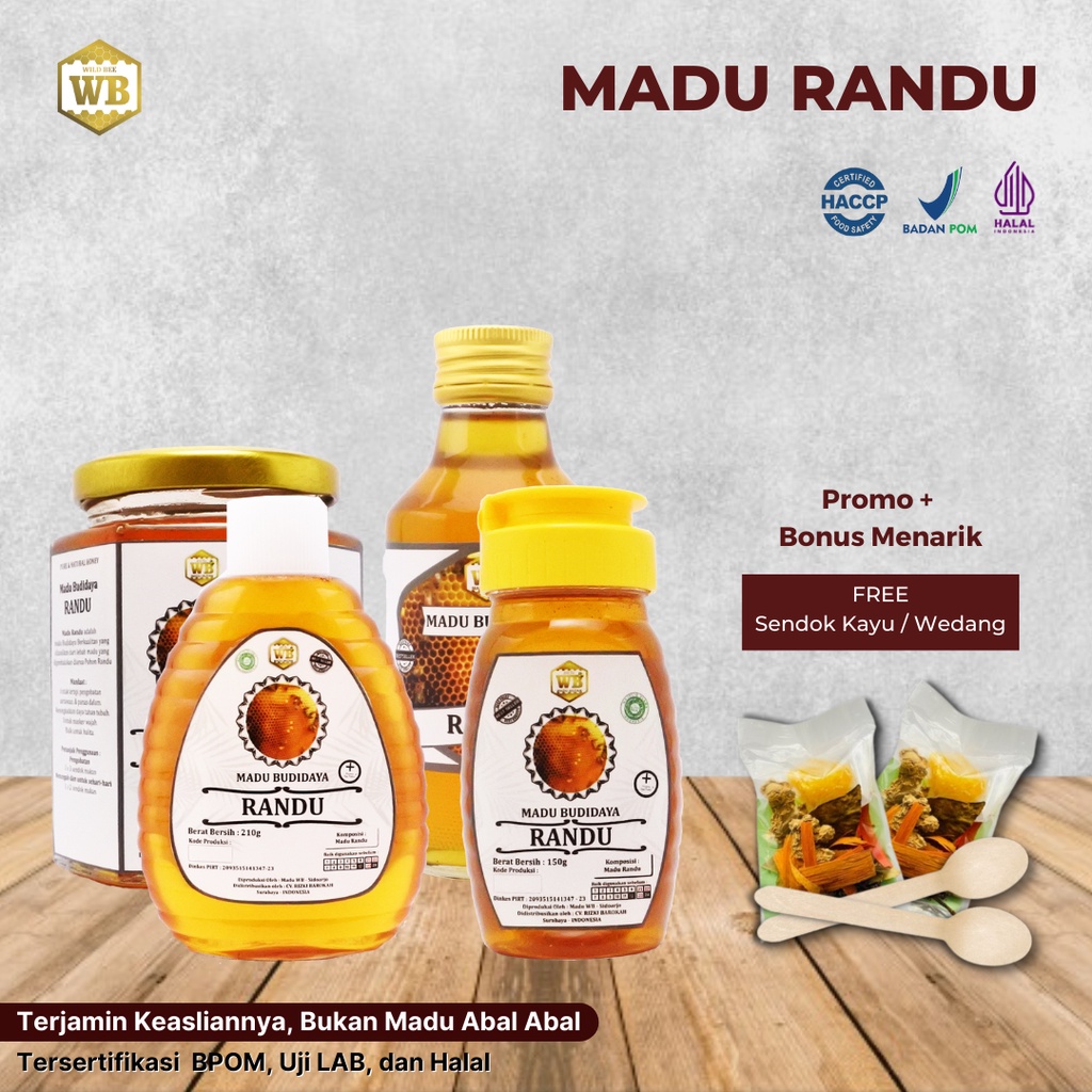 

WB Wild Bee - Madu Randu / Lebah Apis Melifera - Wild Bee - kemasan try kit - Beli 10 Gratis 1