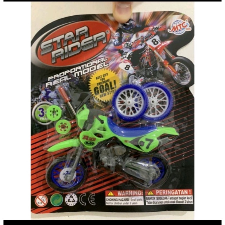 Mainan Motor Cross murah / Motor Trail / Bongkar Pasang Motor