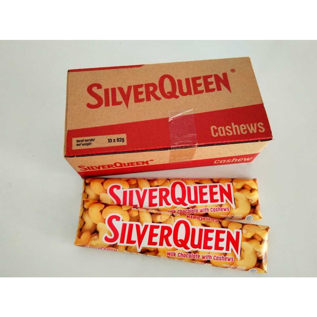 

SILVER QUEEN 1 BOX 55GR ex 58GR, COKLAT SILVERQUEEN 10 PCS X 55gr ex 58 gram ALMOND MEDE COKELAT
