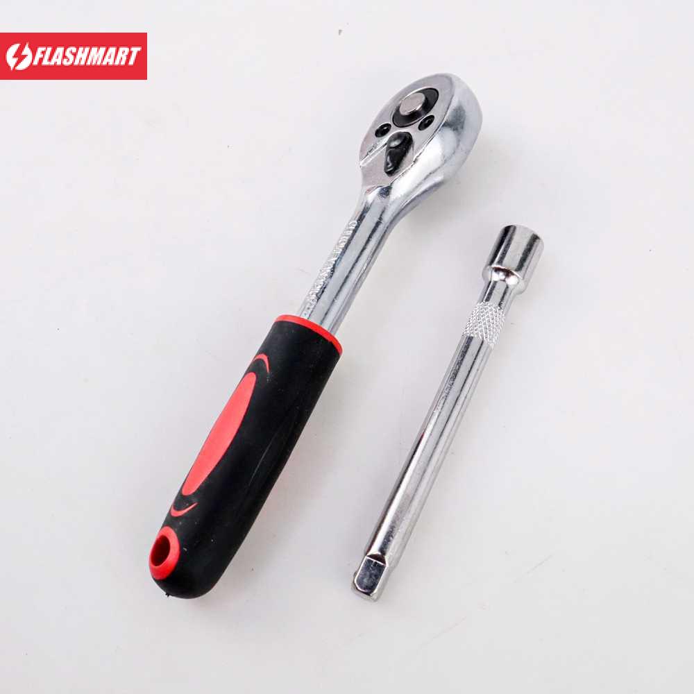 Flashmart Kunci Pas CR-V Drive Socket Wrench Set 1/4 Handle 12 PCS