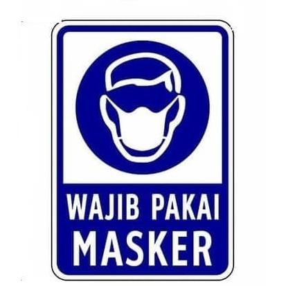 

STICKER WAJIB PAKAI MASKER 15X20CM RAMBU KESELAMATAN STIKER hqu05