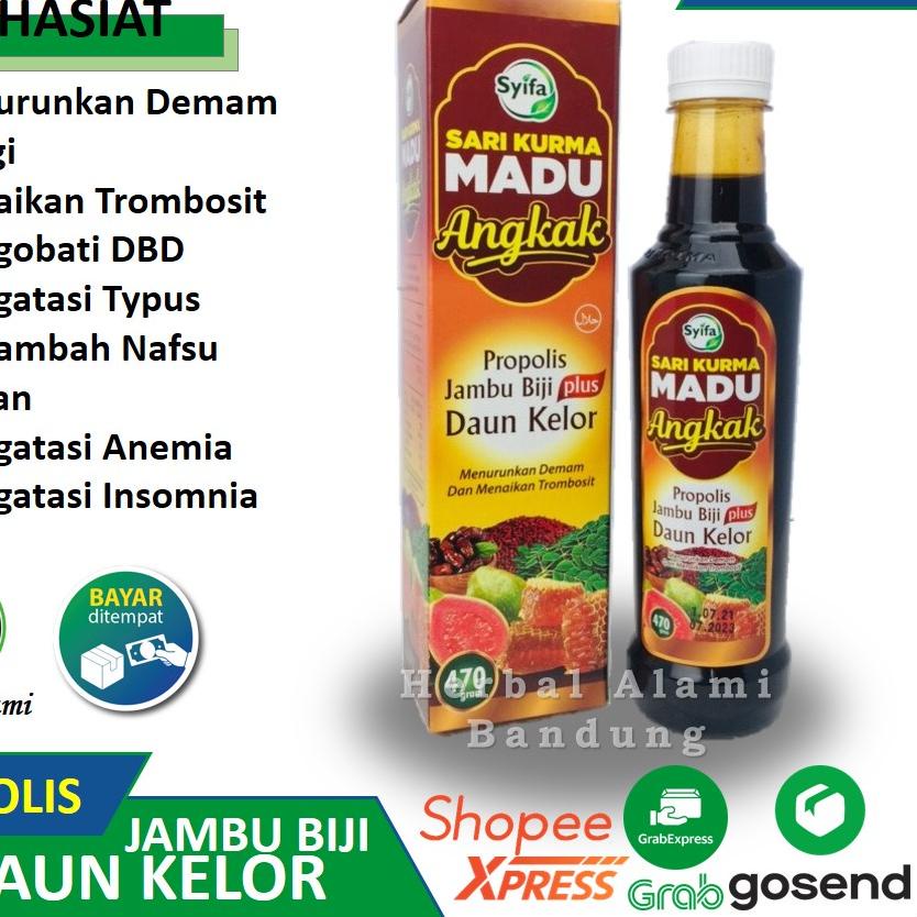 

☟ Sari Kurma ANGKAK Propolis Jambu Biji Plus Daun Kelor / Ubi Jalar 470 Gram ➵