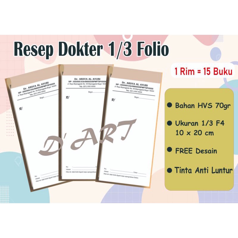 

NOTA RESEP DKTER 1/3 F4