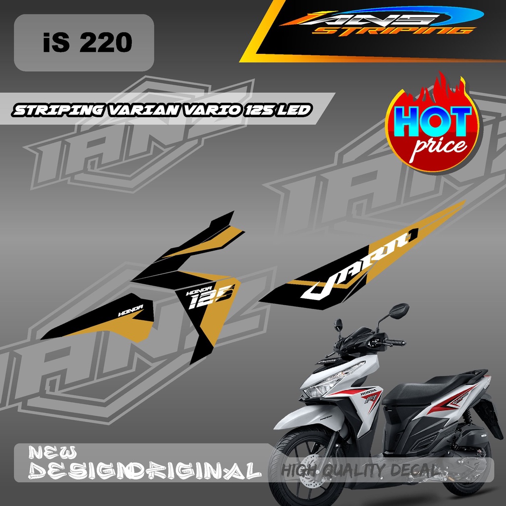 DECAL VARIO 125 SIMPEL KONSEP STRIP / STIKER SEMI BODY FULL HONDA VARIO / DECAL STIKER KERETA VARIO 125 LED IS220