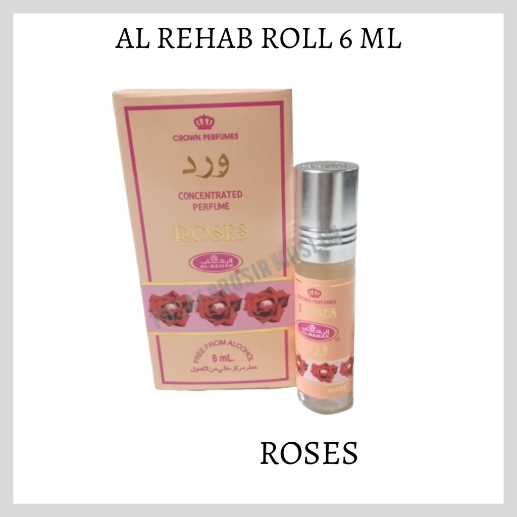 Parfum AL Rehab ROSES ROLL 6ML Original Asli Saudi Arabia