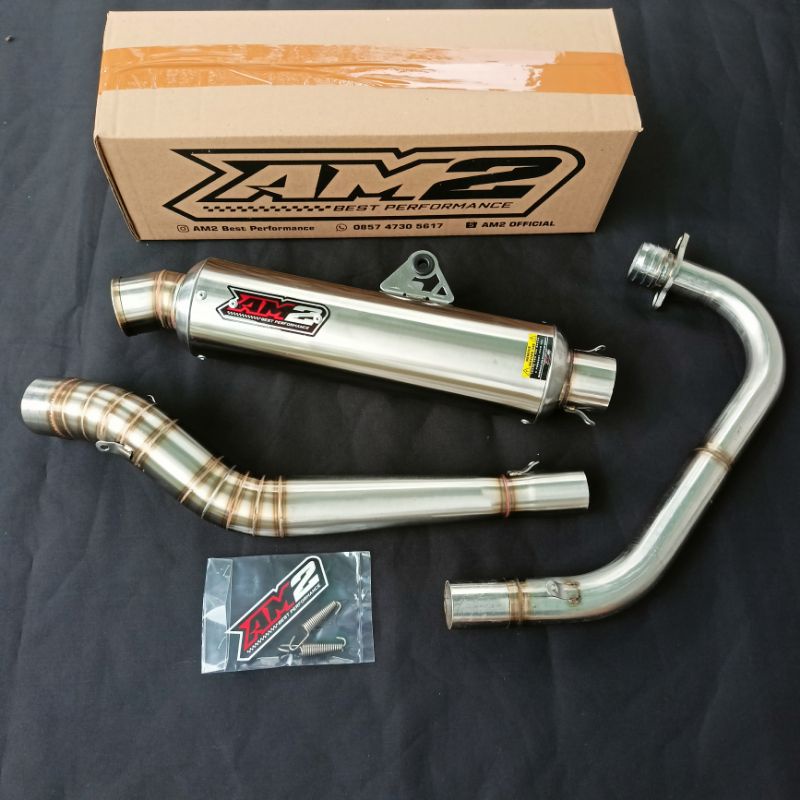 Knalpot Racing Original AM2 Best Performance Cb Gl Mp tiger Model Bulat Jenong