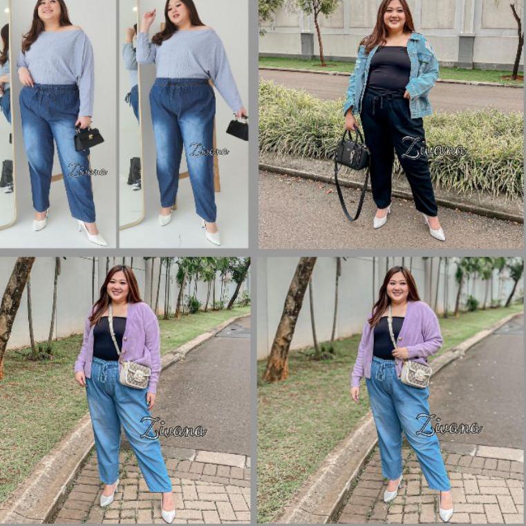 STOK TERBATAS Celana Panjang jeans POLOS JUMBO //JF584