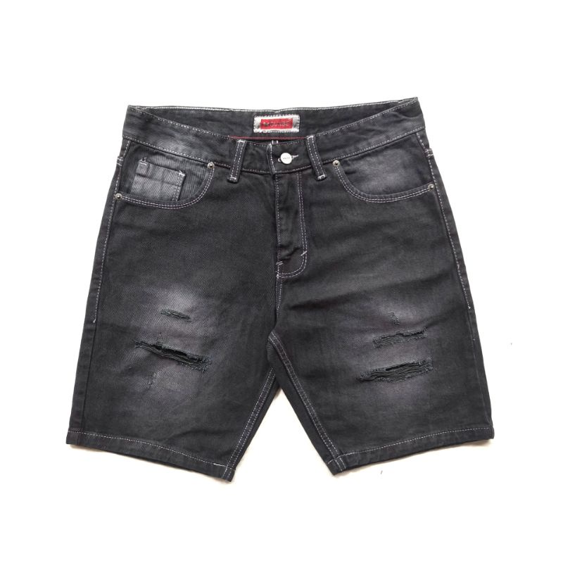 Bunbe - celana pendek robek boardshort jeans pria ripped original