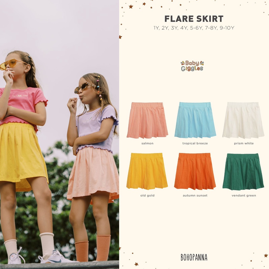 BOHOPANNA FLARE SKIRT / ROK PENDEK ANAK PEREMPUAN