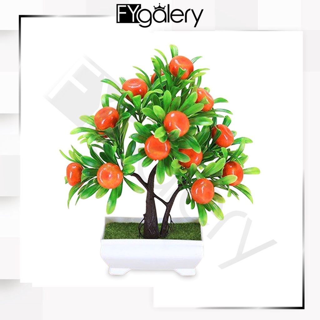 FYGALERY PT25 Pot Tanaman Hias Bunga Hias Plastik Ornamen Pot Bongsai Artificial Flower Decoration