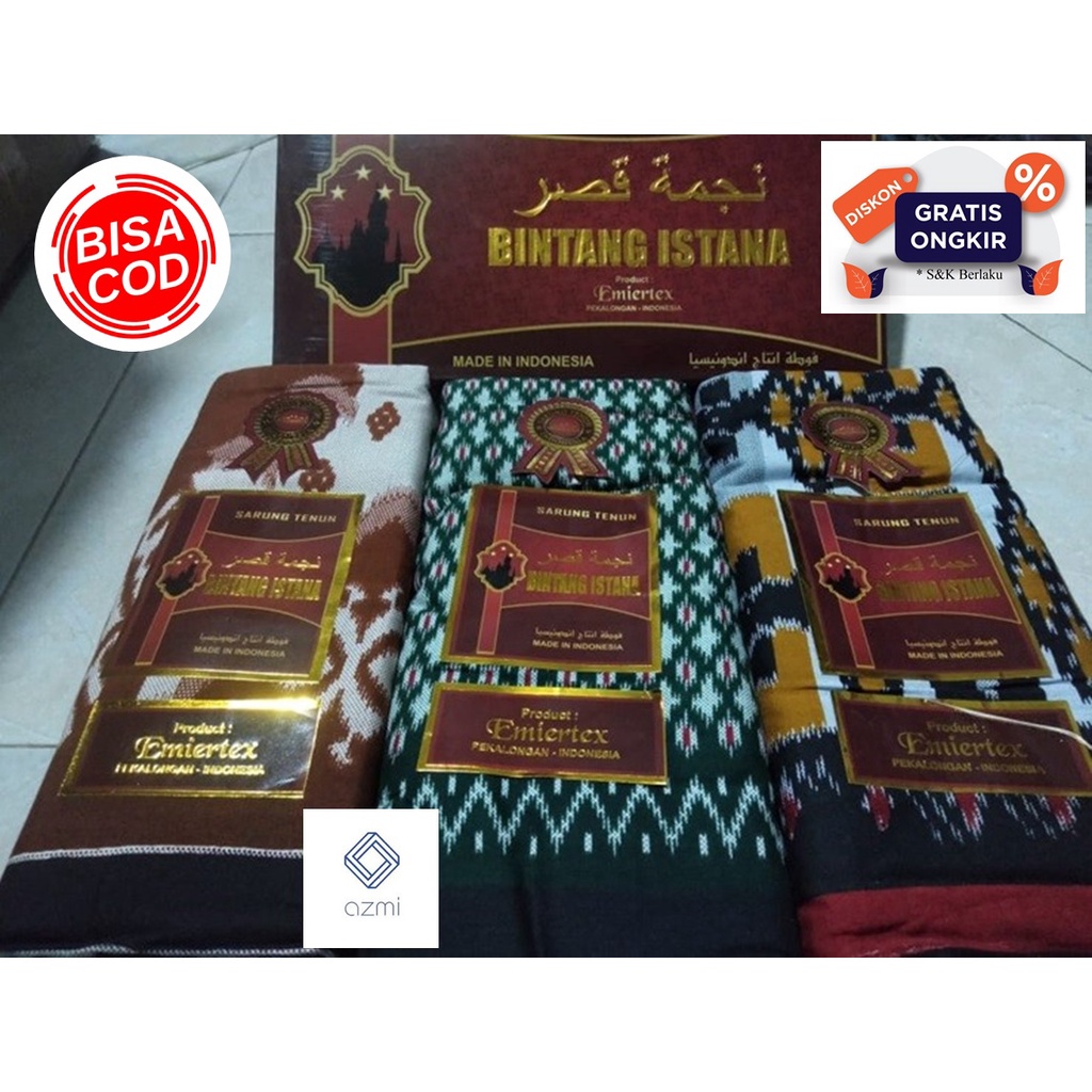 Promo Sarung Goyor Bintang Istana, Sarung Goyor Tenun Goyor Samarinda, Sarung Murah!!!