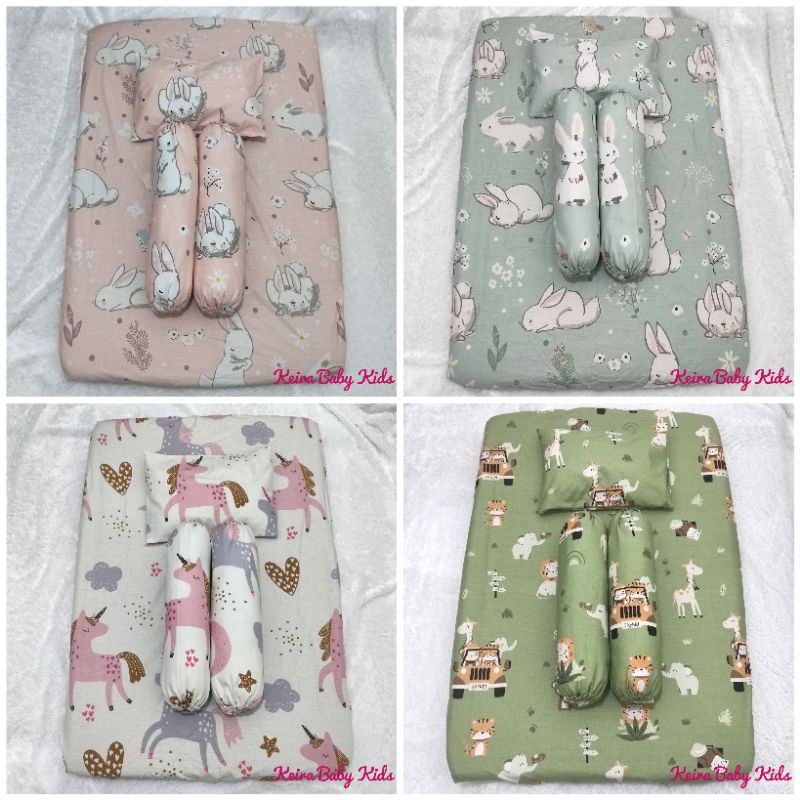 SPREI KASUR BAYI / SPREI BABY BOX 95x65x10 / 120x70x10 FULL KARET KELILING