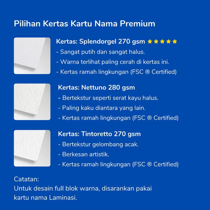 

Kartu Nama Versi Premium - Cetak 1 Sisi